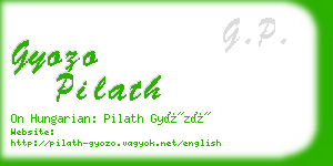 gyozo pilath business card